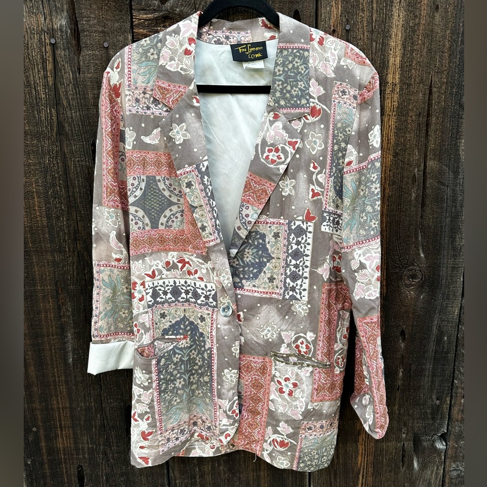 Toni Garment Mixed Pattern Blazer Jacket